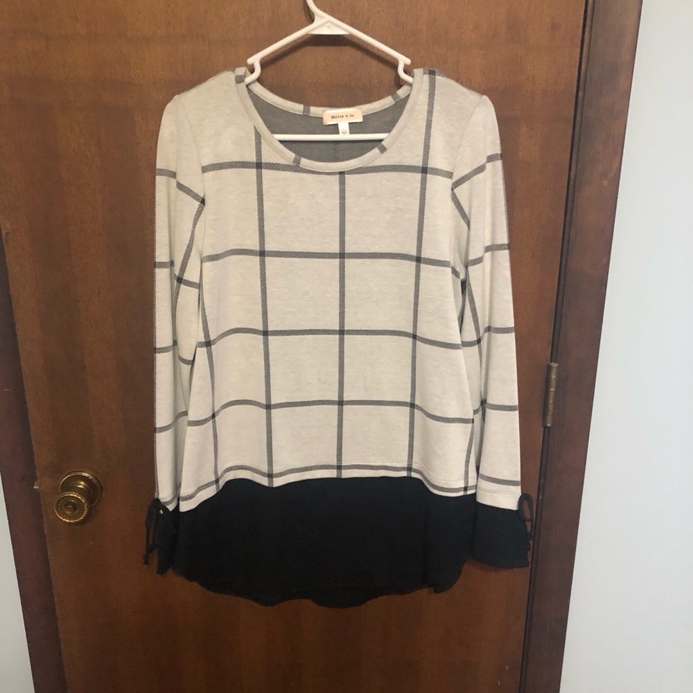 Boutique Black and White Sweater